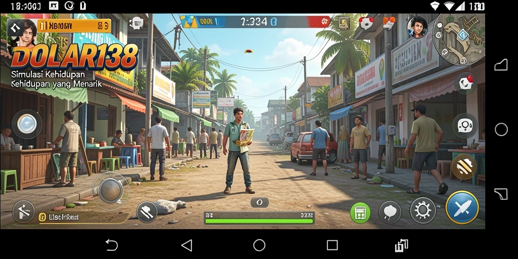 Screenshot gameplay DOLAR138 menunjukkan interaksi sosial dan misi menarik.