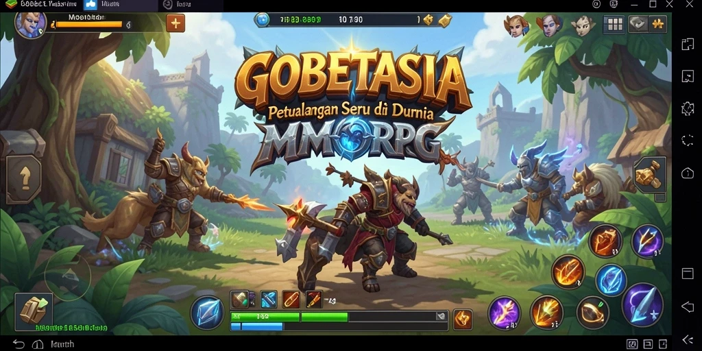 Tampilan mendebarkan dari gameplay <strong>GOBETASIA</strong> yang penuh aksi.