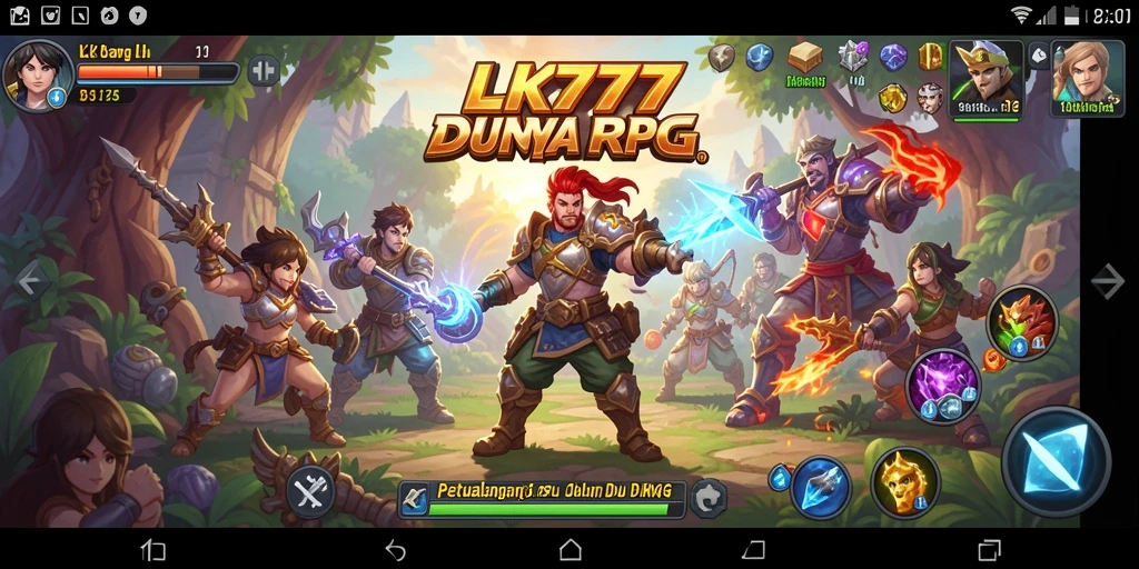 Screenshot gameplay LK777 menunjukkan pertarungan epik dan karakter menarik.