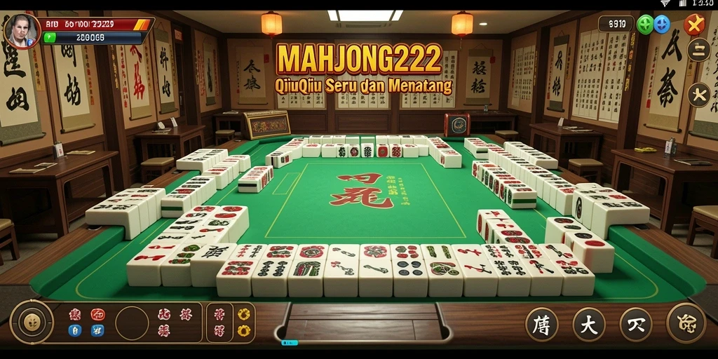 Tampilan gameplay QiuQiu dalam MAHJONG222 yang seru dan menarik.