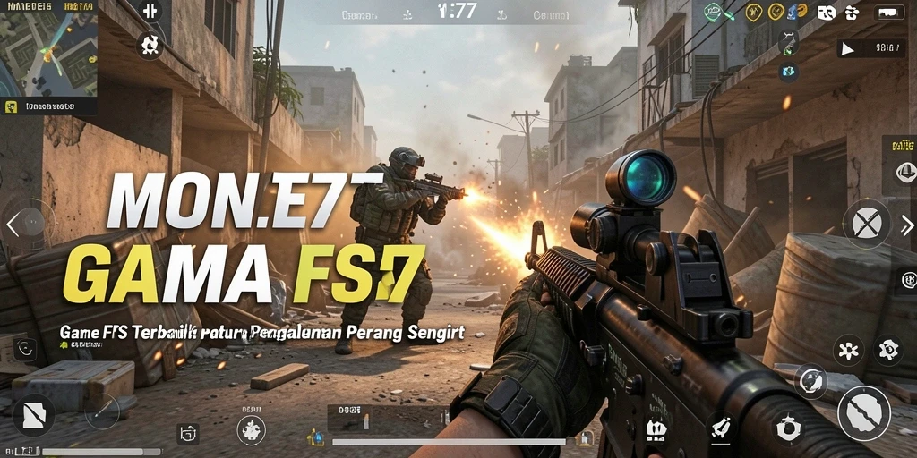 Tangkapan layar gameplay MONTE77 menampilkan pertempuran intens dan seru.
