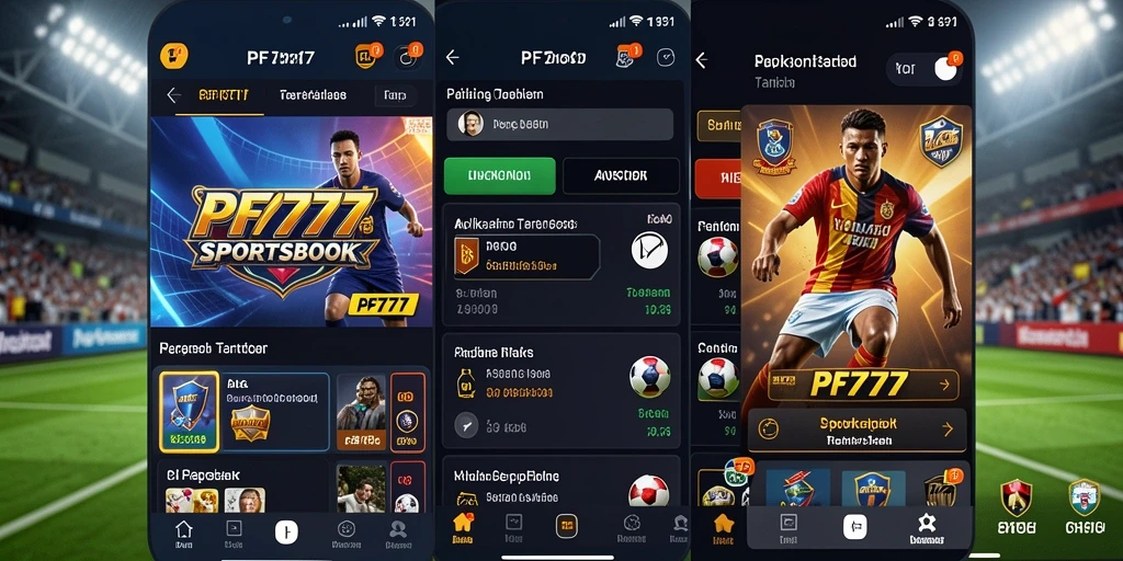Menampilkan gameplay menarik dari aplikasi PF777 Sportsbook.