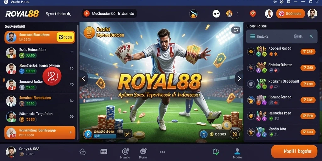 Tampilan utama gameplay ROYAL88 dengan berbagai pilihan taruhan.