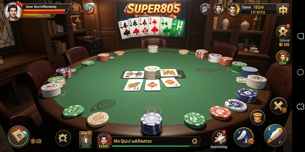 Tampilan menarik dari gameplay QiuQiu di SUPER805