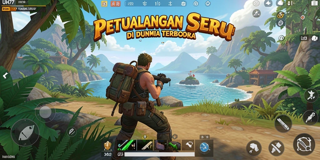 Tampilan gameplay UH77 yang menakjubkan dan mendalam.